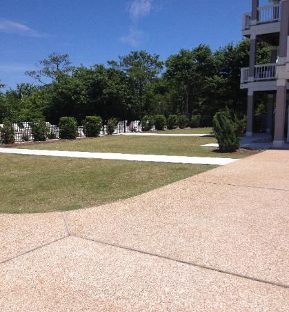 Outer Banks river rock concrete