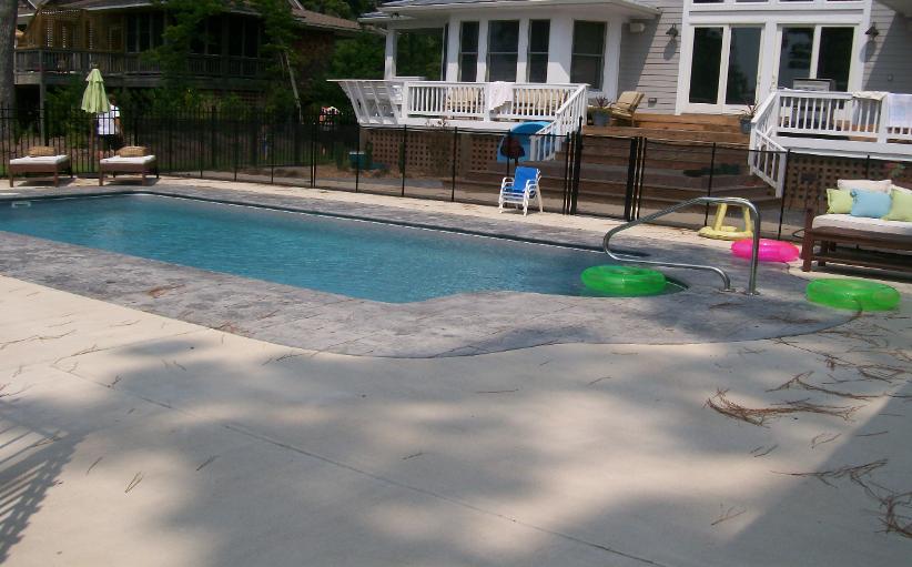 Concrete Stamped Border Pool Deck